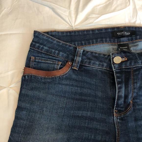 Vegan leather trimmed skinny jeans - Picture 3 of 6